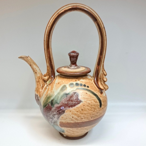 #221286 Teapot Rust/Teal/Red/Green $65 at Hunter Wolff Gallery